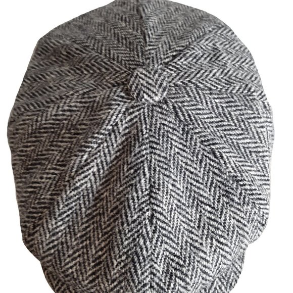 PEAKY BLINDERS Hartside Harris Tweed® Newsboy Cap HS28 in GRAY-BLACK - PICK SIZE - Picture 8 of 12